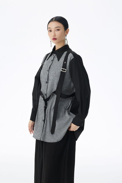 Blusa Sofisticada con Tirantes y Contraste de Colores para Mujer - Image 19