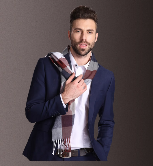 Bufanda Escocesa para Hombre Invierno Cálida Estilo Europa - Image 67
