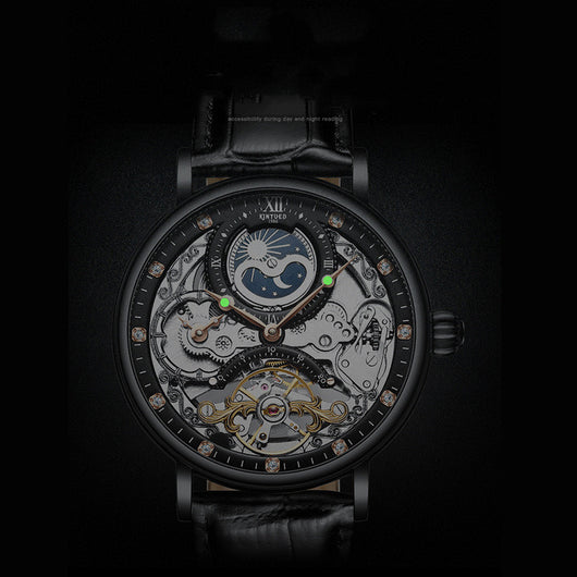 Reloj Mecánico Empresarial Impermeable Dual para Hombre