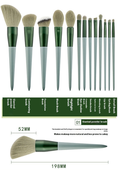 Set de 13 Brochas de Maquillaje Flor Púrpura con Cerdas Suaves - Image 24