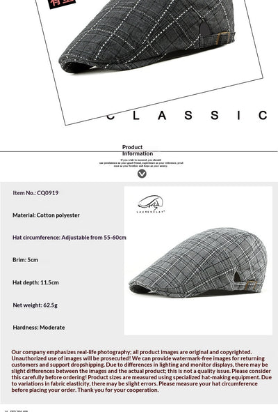 Gorra Vintage British Gingham para Hombre - Image 6
