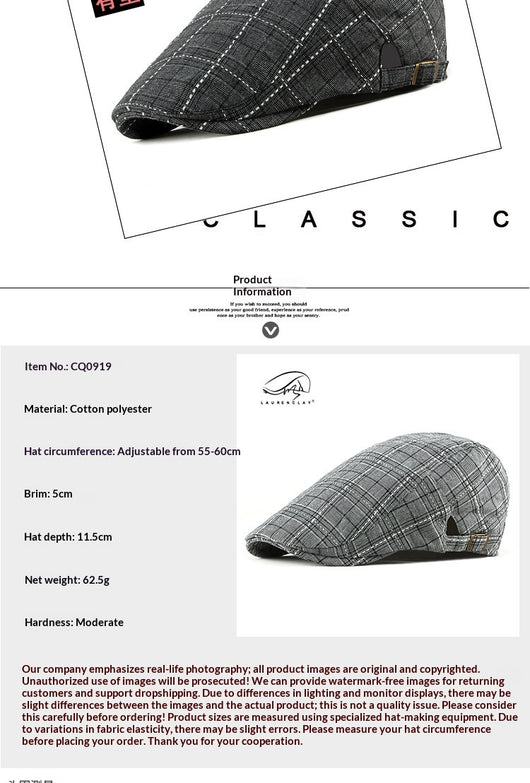 Gorra Vintage British Gingham para Hombre - Image 6