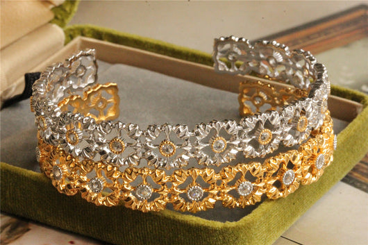 Pulsera Calada de Plata 925 Chapada en Oro - Image 6