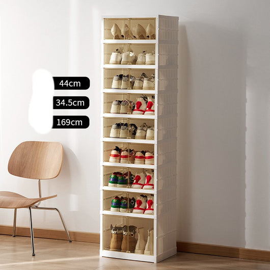 Organizador de Zapatos Plegable de Doble Fila con Caja Transparente - Image 21