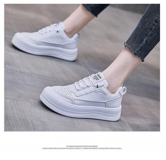 Zapatillas Blancas Mujer con Suela Gruesa y Plataforma Cómoda - Image 14
