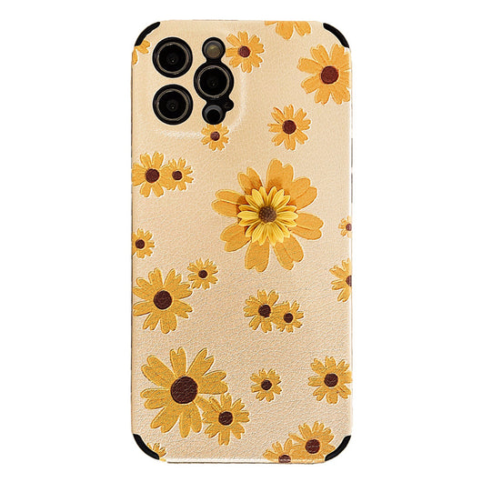 Funda Suave de Piel de Cordero con Textura Margarita 3D y Perforaciones de Silicona - Image 17