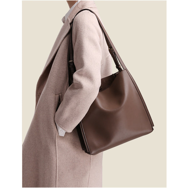 Bolso Ejecutivo de Cuero Genuino para Mujer - Gran Capacidad