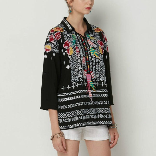 Blusa Suelta de Algodón