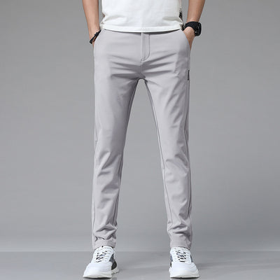 Pantalones Casuales Elásticos para Hombre con Forro Polar y Tela Ice Silk - Image 6