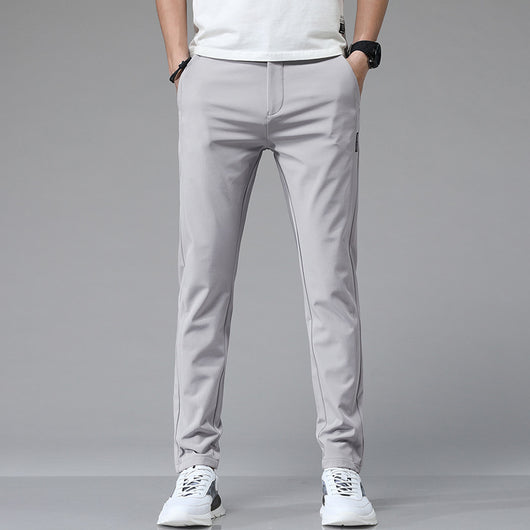 Pantalones Casuales Elásticos para Hombre con Forro Polar y Tela Ice Silk - Image 6