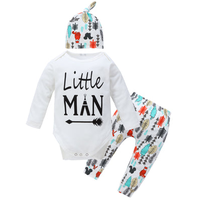 Conjunto Infantil 3 Piezas con Estampado Bosque - Ropa, Pantalones y Gorro - Image 6