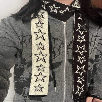 Bufanda Tejida con Estrellas para Otoño e Invierno - Image 5