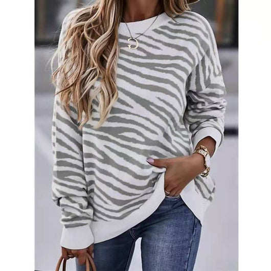 Blusa Estampada Tie-Dye a Rayas Manga Larga para Mujer - Image 14
