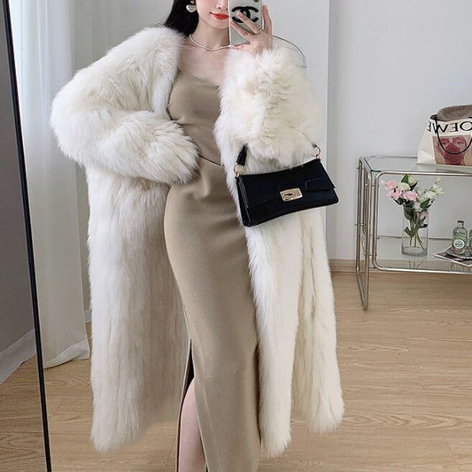 Abrigo de Pelaje Tejido para Influencers - Estilo Premium