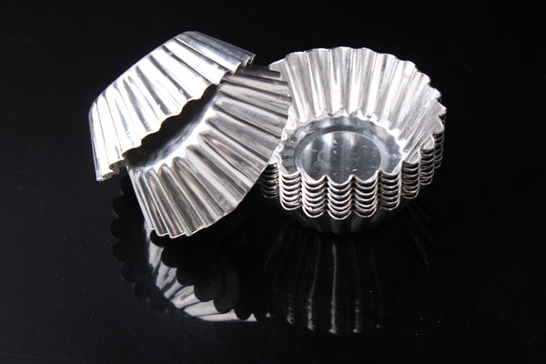 Molde para Tartas de Huevo con Base Plana