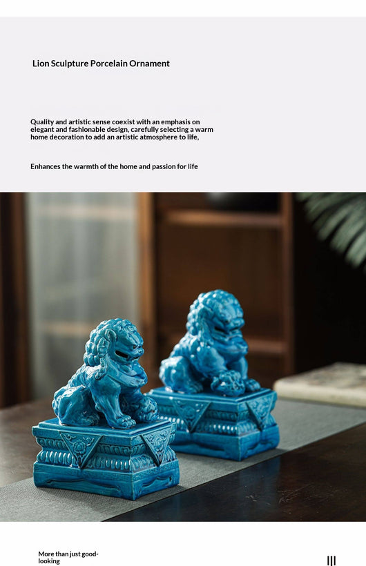 Ornamentos de León en Cerámica Refractaria para Feng Shui - Image 19