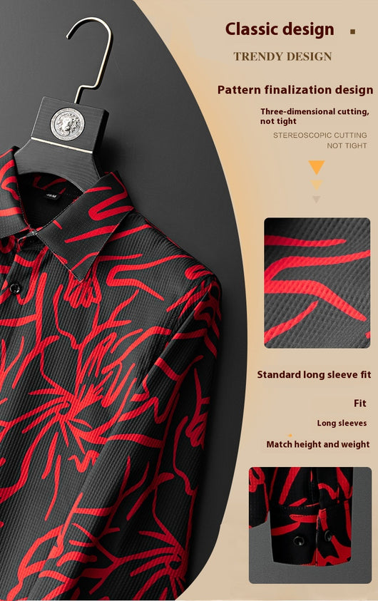Camisa Suelta Estampada Digital para Hombre - Colección Otoño - Image 9