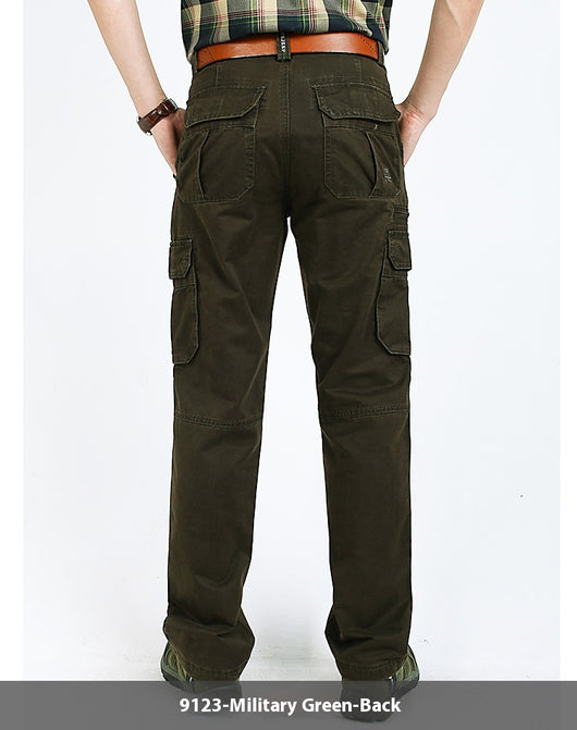 Pantalones Cargo Gruesos Casuales para Hombre - Corte Recto Algodón Puro - Image 18
