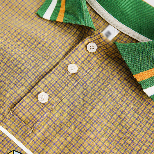 Playera Casual para Hombre con Cuello Solapa y Contraste de Colores - Image 3