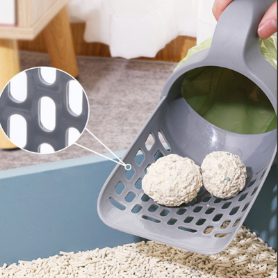 Arenero Portátil para Gatos con Cuchareta Integrada y Diseño Removible