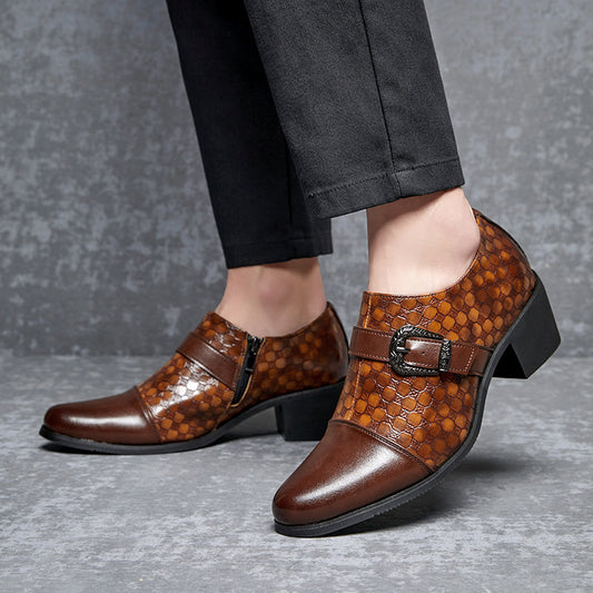 Zapatos Casuales de Cuero Cubano con Diseño Piel de Serpiente para Hombre - Image 2