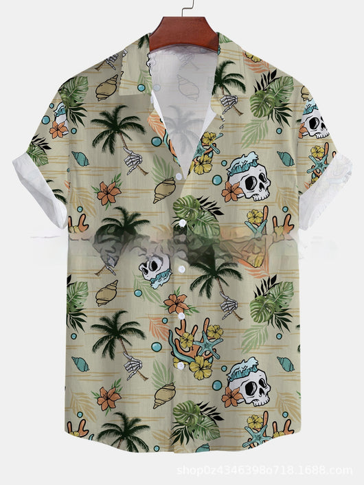 Camisa Casual de Manga Corta Estampada para Hombre - Image 2