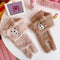 Adorable Lamb Wool Thermal Scarf with Bear Design for Winter