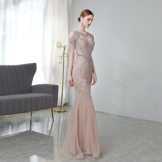 Vestido de Noche Sirena Lujo para Banquete - Image 7