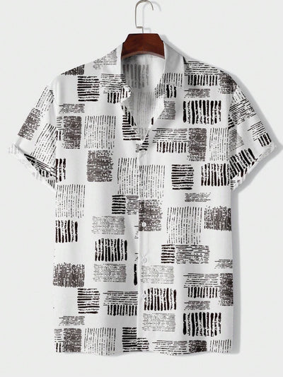 Camisa Casual de Hombre con Rayas Estampadas - Image 25