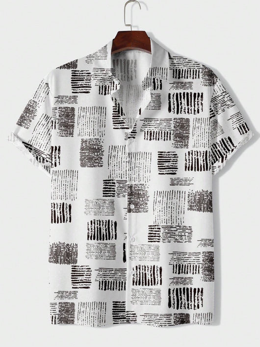 Camisa Casual de Hombre con Rayas Estampadas - Image 25