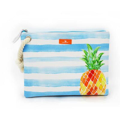 Bolsa Playera Impermeable con Diseño Flamenco y Rayas - Clutch de Playa para Mujer - Image 4