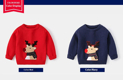 Suéter Navideño Grueso con Reno Cartoon - Abrigo Cálido para Invierno - Image 10