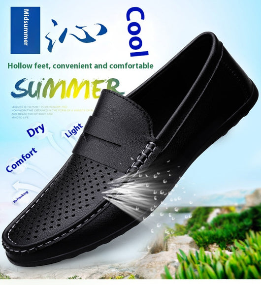 Mocasines Hombre Cuero Microfiber con Diseño Calado - Image 15