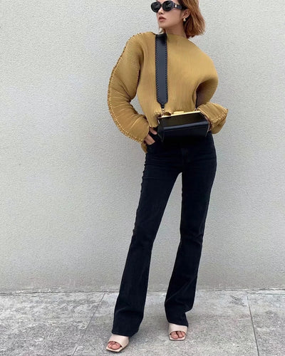 Jeans Retro Slim Micro Acampanados para Mujer - Estilo Europeo y Americano - Image 16