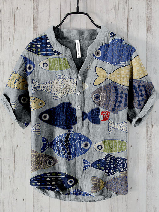 Camisa Hawaiana Navideña Casual con Estampado Santa para Hombre - Image 9