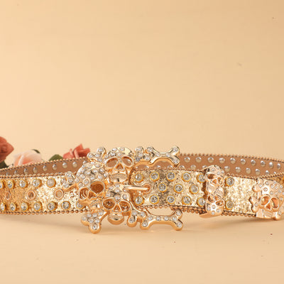 Cinturón Calavera con Incrustaciones de Diamantes y Pedrería - Image 12