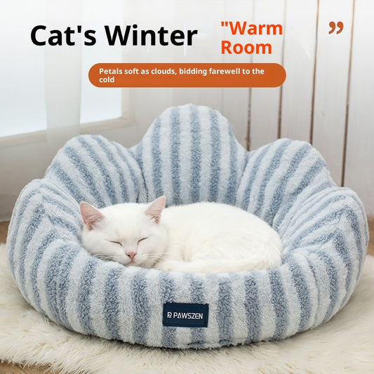 Cama Nido para Gatos Acolchada Grande Diseño Pétalos