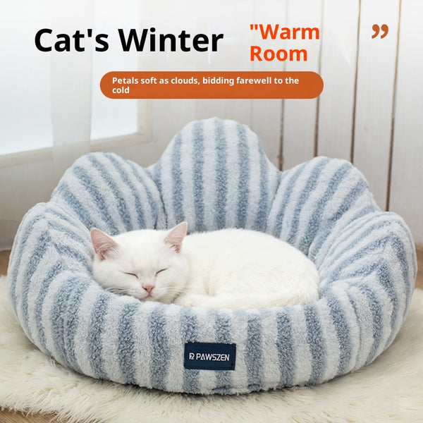 Cama Nido para Gatos Acolchada Grande Diseño Pétalos