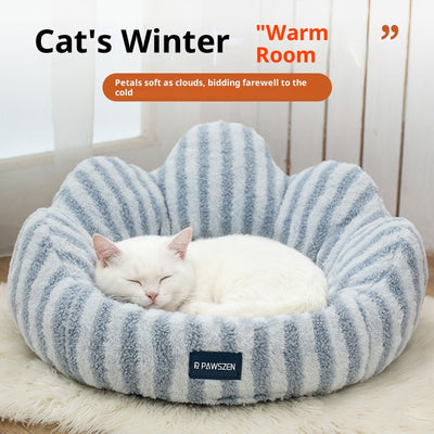 Cama Nido para Gatos Acolchada Grande Diseño Pétalos