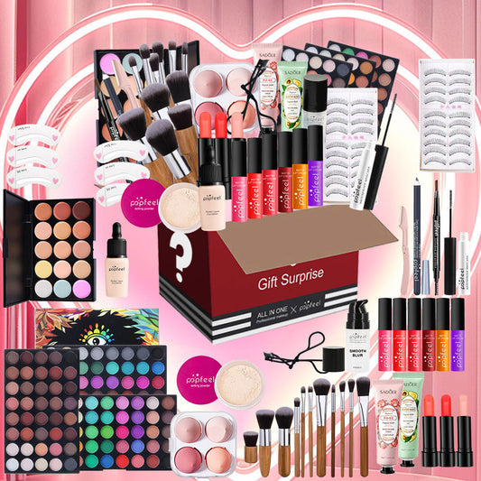 Paleta Portátil de Sombras y Brillo Labial Multifuncional