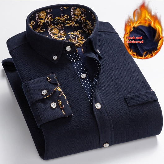 Camisa Térmica de Pana con Forro Polar para Hombre - Abrigo Invernal - Image 8