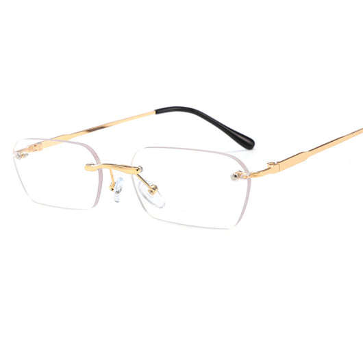 Gafas de Sol Rectangulares sin Montura UV400 - Unisex Estilo Peekaboo - Image 3