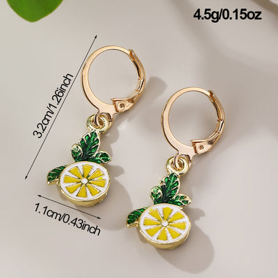 Aretes de Clip Frutal para Mujer - Uva y Fresa en Metal - Image 17