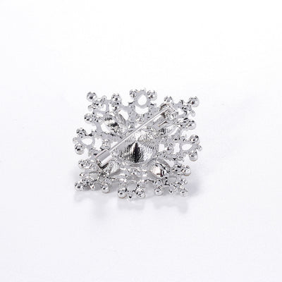 Broche Cuadrado de Aleación con Diamantes - Image 5