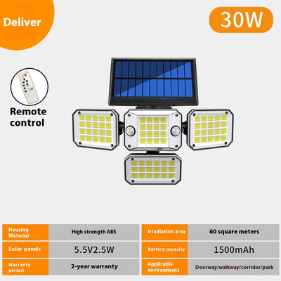 Lámpara Solar de Jardín con Sensor de Movimiento y Ángulo Ajustable - Image 5