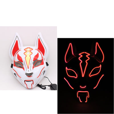 Máscara Facial Luminosa de Gato para Mujer - Cosplay Demon Slayer con Luz Fría - Image 13