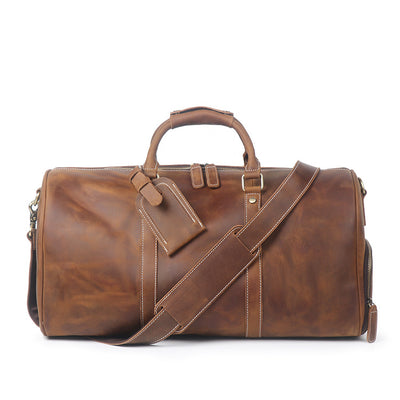 Bolsa de Viaje Cuero Vintage Crazy Horse - Equipaje Deportivo Versátil - Image 10