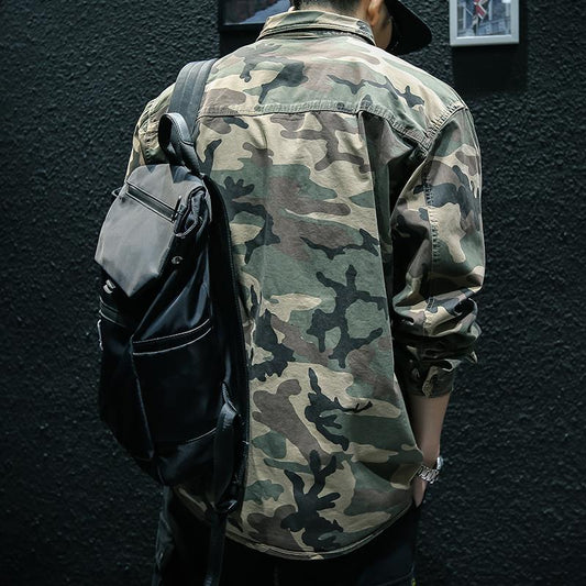 Chaqueta Camisa de Trabajo Camuflaje Manga Larga para Hombre - Image 2
