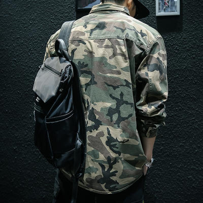 Chaqueta Camisa de Trabajo Camuflaje Manga Larga para Hombre - Image 2