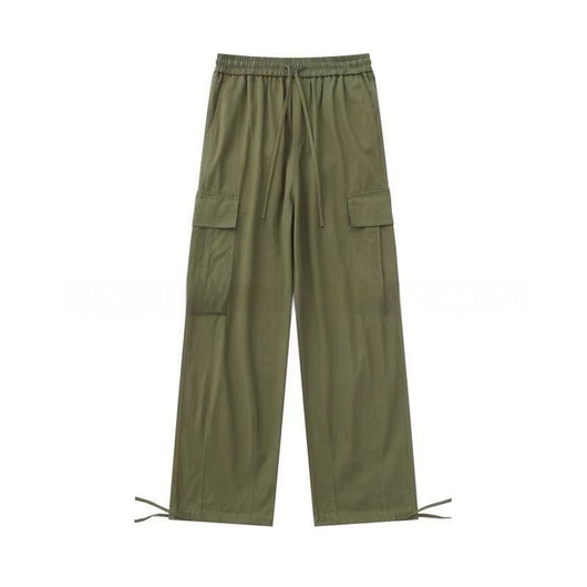 Pantalón Cargo Holgado de Pierna Recta con Múltiples Bolsillos y Cintura Ajustable - Image 16